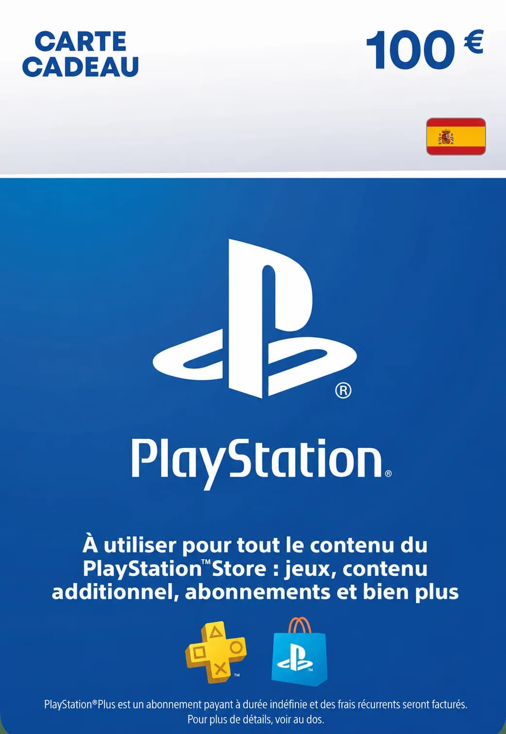 PSN ES 100 EUR - Carte PSN Maroc