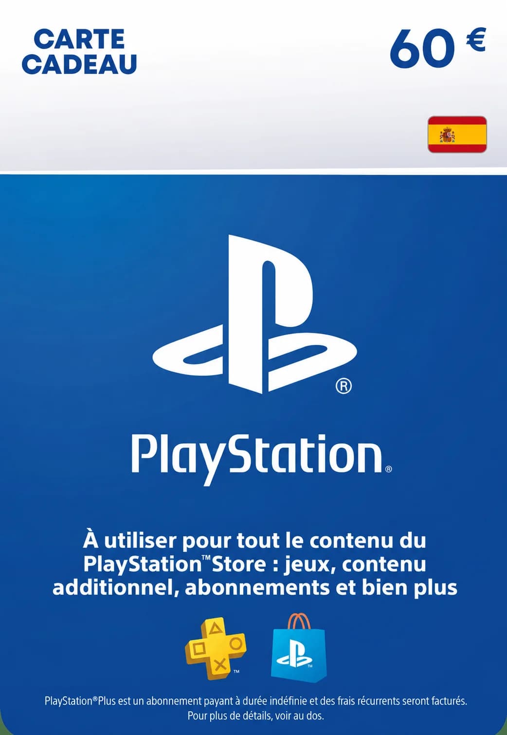 PSN ES 60 EUR - Carte PSN Maroc