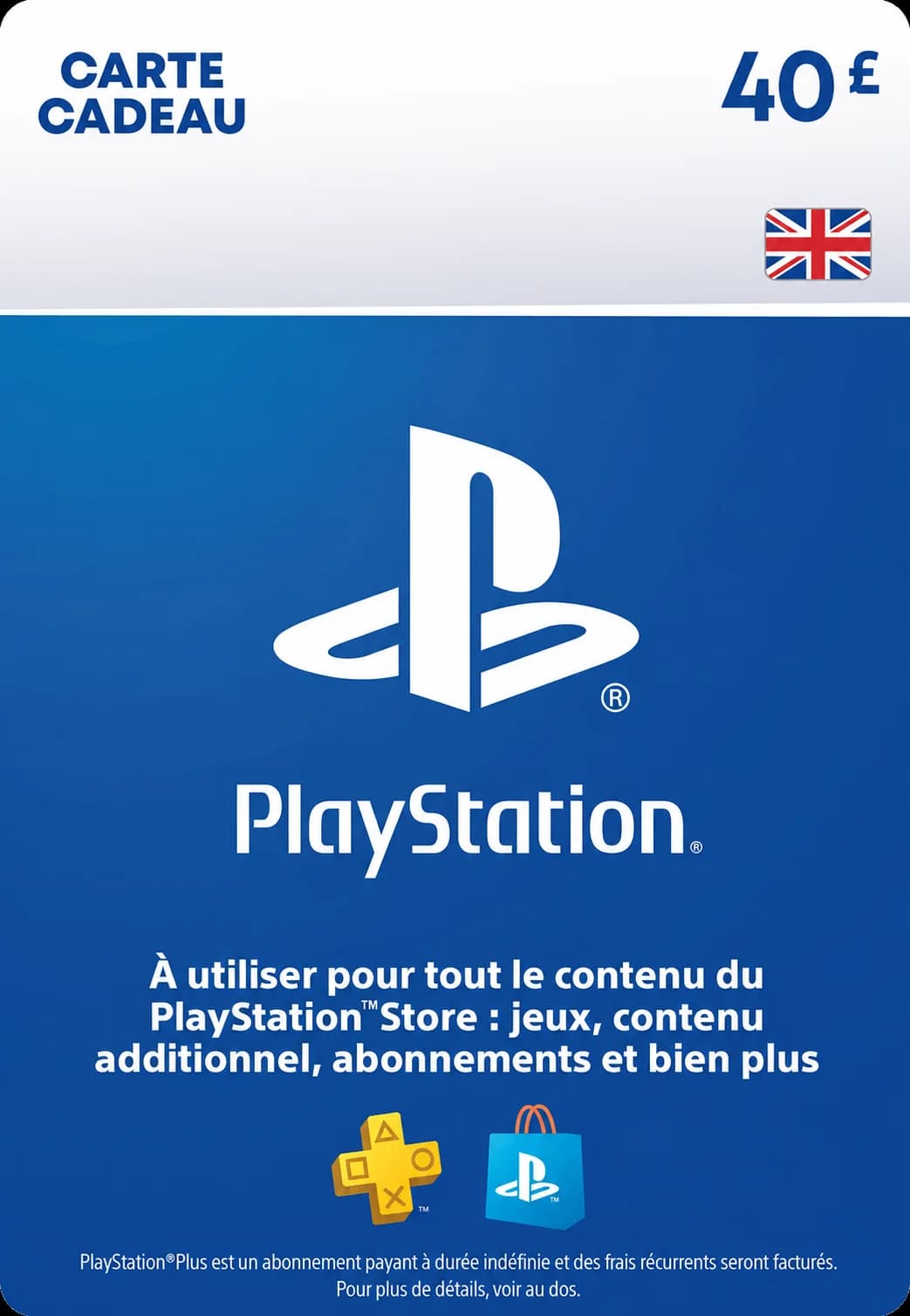 PSN UK 40 GBP