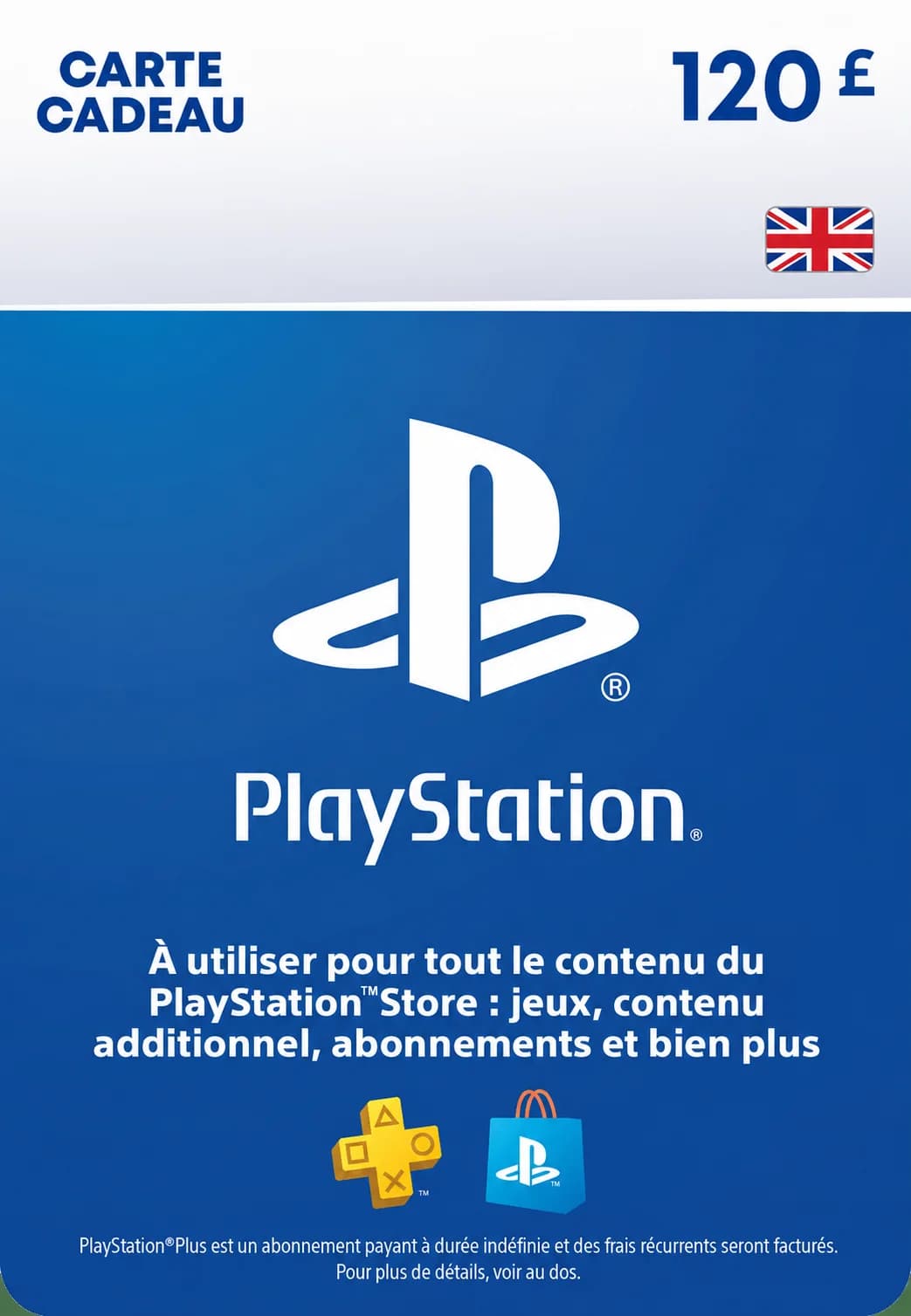 PSN UK 120 GBP