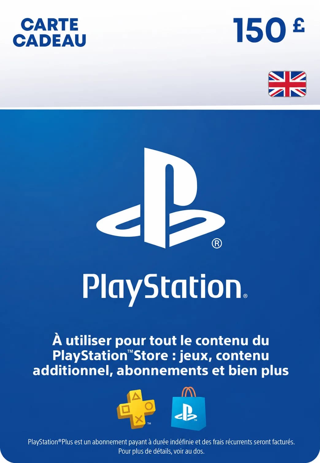 PSN UK 150 GBP