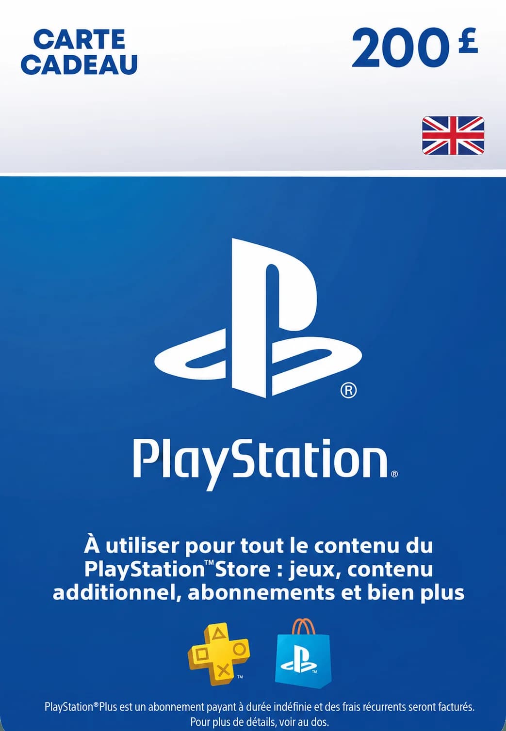 PSN UK 200 GBP