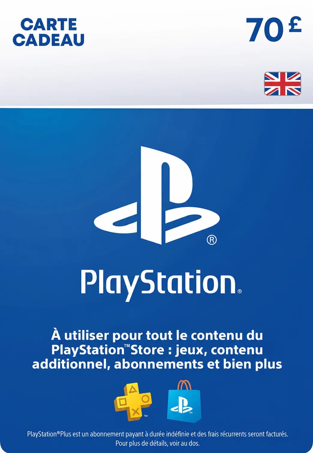 PSN UK 70 GBP