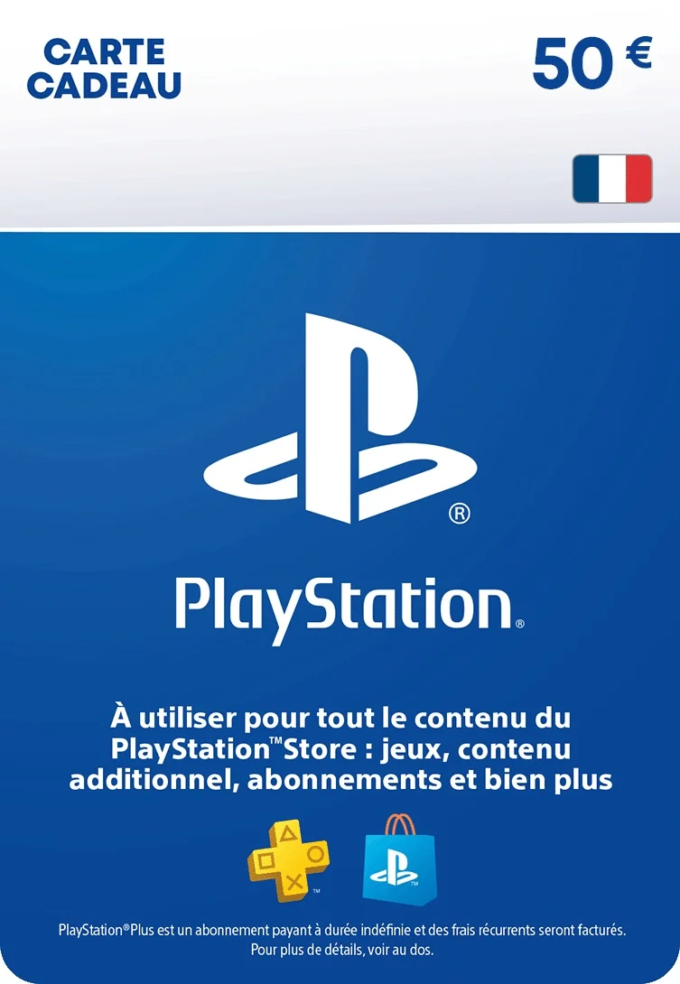 PSN FR 50 EUR - carte cadeau PlayStation Store France