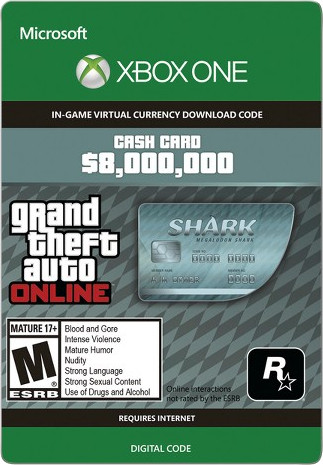 Grand Theft Auto Online Megalodon Shark Cash Card 8000000 Xbox One Xbox Live Key GLOBAL POINTS CURRENCIES 10813 2