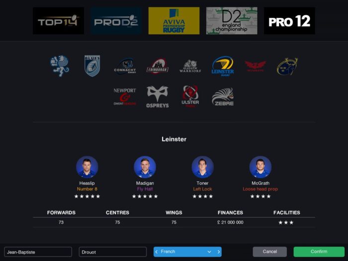 Pro Rugby Manager 2015 Steam Key GLOBAL SIMULATOR 36668 2 27