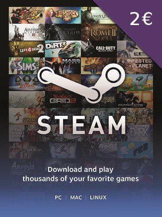 Steam Gift Card GLOBAL 2 EUR Steam Key For EUR Currency Only GIFT CARDS 16269 2