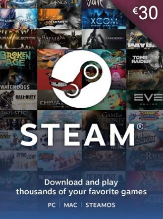 Steam Gift Card GLOBAL 30 EUR Steam Key For EUR Currency Only GIFT CARDS 3678 2