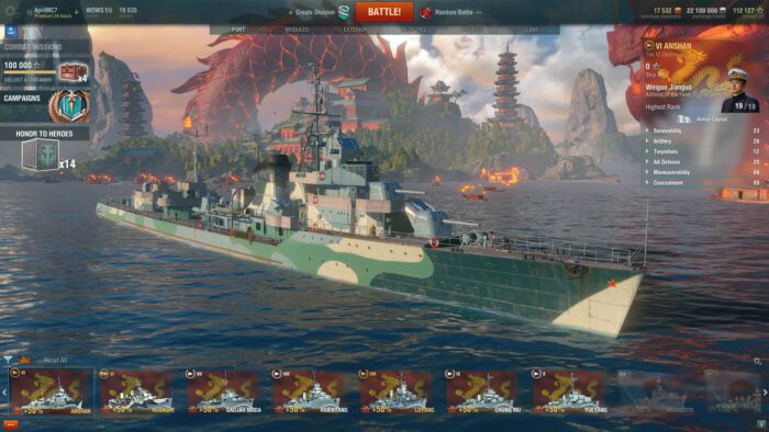 World of Warships Anshan Pack Steam Gift GLOBAL DLCS 56189 2 2